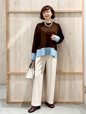 「THE SHOP TK （ザ ショップ ティーケー ）のオブリックトゥパンプス（パンプス）」を使った、nakoさん（レディース・158cm）の秋コーディネート