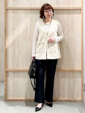 「COCUE（コキュ）のアイテム」を使った、nakoさん（レディース・158cm）の冬コーディネート