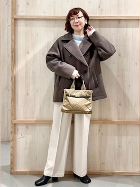 「THE SHOP TK （ザ ショップ ティーケー ）のオブリックトゥパンプス（パンプス）」を使った、nakoさん（レディース・158cm）の秋コーディネート