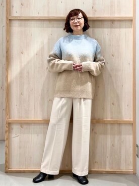 「THE SHOP TK （ザ ショップ ティーケー ）のオブリックトゥパンプス（パンプス）」を使った、nakoさん（レディース・158cm）の秋コーディネート