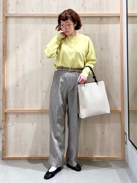 「THE SHOP TK （ザ ショップ ティーケー ）のアイテム（トートバッグ）」を使った、nakoさん（レディース・158cm）の冬コーディネート