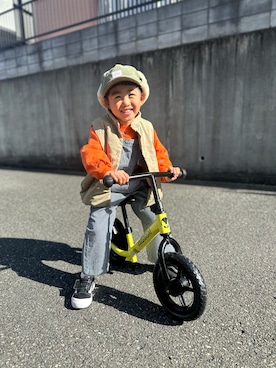 「アイテム（オールインワン・サロペット）」を使った、Gen-Ｚさん（メンズ・110cm）の秋コーディネート