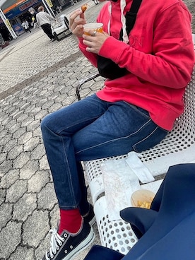 「JW Anderson（ジェイダブリューアンダーソン）のアイテム（トップス）」を使った、Nanashiさん（メンズ・177cm）の秋コーディネート