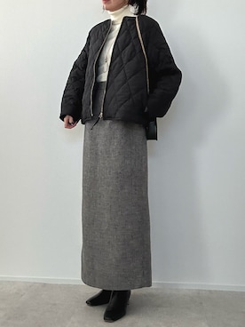 「OPAQUE.CLIP」｜「アイテム（その他アウター）」を使った、minminmaaaさん（レディース・168cm）の冬コーディネート