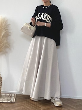 「CLANE（クラネ）のアイテム（スカート）」を使った、minminmaaaさん（レディース・168cm）の冬コーディネート