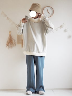 「ブルー x ホワイト」｜「アイテム（その他）」を使った、ぺいさん（メンズ・168cm）の冬コーディネート