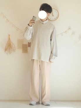 「NIDO（ニド）のアイテム（トップス）」を使った、ぺいさん（メンズ・168cm）の秋コーディネート