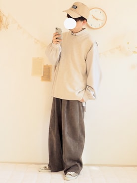 「NIDO（ニド）のアイテム」を使った、ぺいさん（メンズ・168cm）の春コーディネート