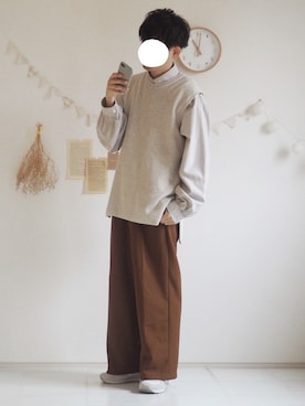 「NIDO（ニド）のアイテム」を使った、ぺいさん（メンズ・168cm）の秋コーディネート