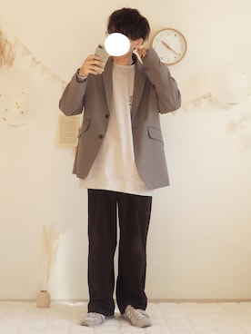 「WYM LIDNM（ウィム バイ リドム）のRELAX DRAPE SET-UP/セットアップ（セットアップ）」を使った、ぺいさん（メンズ・168cm）の春コーディネート