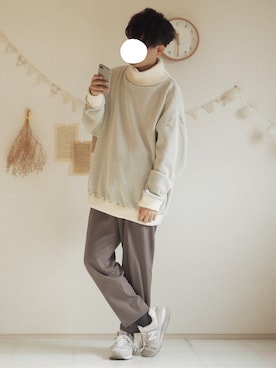 「WYM LIDNM（ウィム バイ リドム）のRELAX DRAPE SET-UP/セットアップ（セットアップ）」を使った、ぺいさん（メンズ・168cm）の秋コーディネート