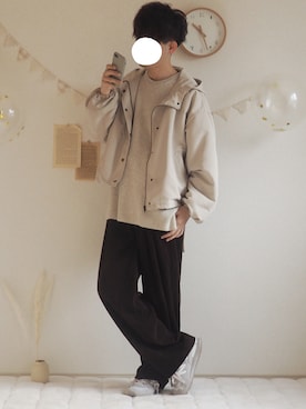 「kutir（クティール）のアイテム（マウンテンパーカー）」を使った、ぺいさん（メンズ・168cm）の冬コーディネート