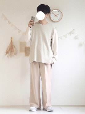 「NIDO（ニド）のアイテム（トップス）」を使った、ぺいさん（メンズ・168cm）の秋コーディネート