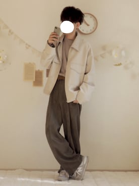 「ブラウンパンツ」｜「アイテム（その他）」を使った、ぺいさん（メンズ・168cm）の冬コーディネート