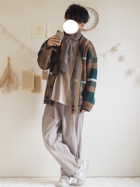 「YUNS（ユンス）のアイテム」を使った、ぺいさん（メンズ・168cm）の冬コーディネート