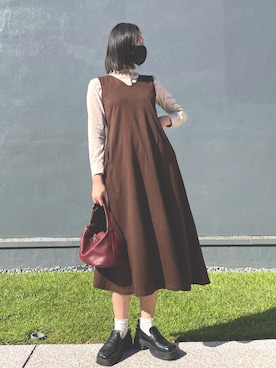 「オールドコーチ」｜みちさん（レディース・165cm）の冬コーディネート