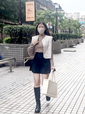 「PAZZO（パッゾ）のアイテム（Tシャツ/カットソー）」を使った、みちさん（レディース・165cm）の秋コーディネート