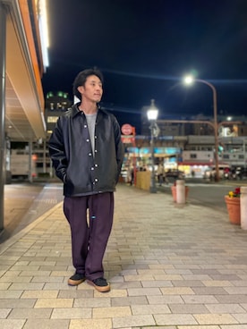 「schott（ショット）の【直営限定】Schott/ショット/MILITARY SLACKS/ミリタリースラックス（その他パンツ）」を使った、kenshinさん（メンズ・162cm）の冬コーディネート