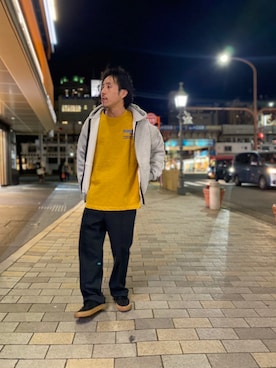 「schott（ショット）の【直営限定】Schott/ショット/MILITARY SLACKS/ミリタリースラックス（その他パンツ）」を使った、kenshinさん（メンズ・162cm）の冬コーディネート