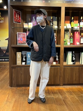 「ARMY TWILL（アーミーツイル）のアイテム（ジャケット/アウター）」を使った、凱開 ケビンさん（レディース・163cm）の冬コーディネート