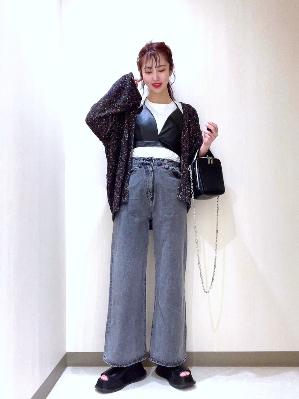 サスティナブルケミカルデニムワイドパンツ/275653を使った人気