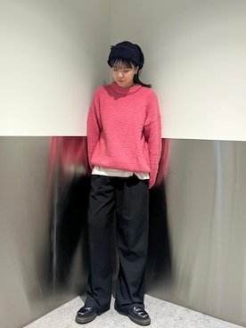 「アイテム（帽子）」を使った、acoさん（レディース・163cm）の秋コーディネート