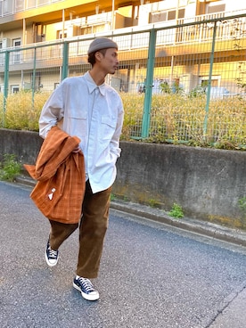 オレンジ系のアイテムを使った インスタグラム のメンズ人気ファッションコーディネート Wear