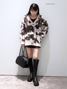 「アイテム（ボストンバッグ）」を使った、みくさん（レディース・155cm・20代）の秋コーディネート