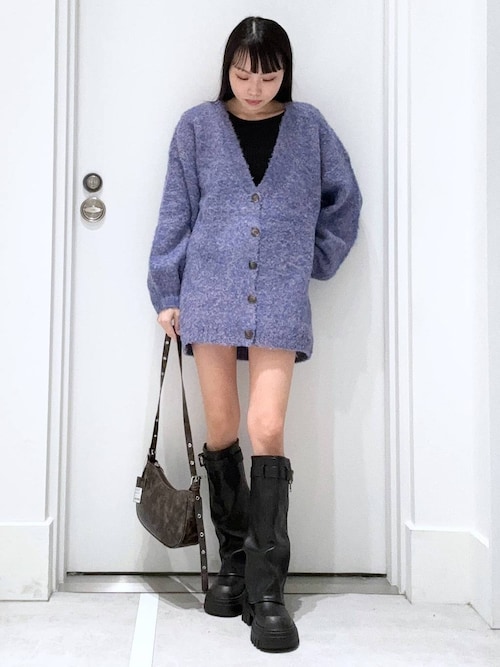 セール】【2024FW】ミックスカラーブークレカーディガン（カーディガン