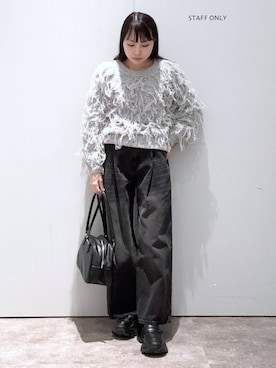 「JEANASIS（ジーナシス）のアイテム（デニムパンツ）」を使った、みくさん（レディース・155cm）の秋コーディネート