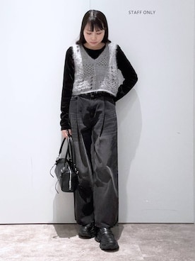 「アイテム（アンサンブル）」を使った、みくさん（レディース・155cm）の秋コーディネート