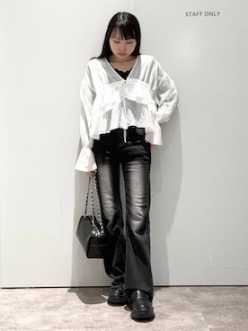 「FOREVER 21（フォーエバー トゥエンティーワン）のアイテム」を使った、みくさん（レディース・155cm）の春コーディネート