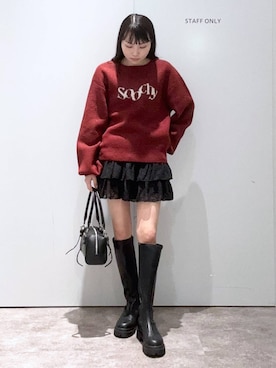 「Heather（ヘザー）のアイテム（ニット/セーター）」を使った、みくさん（レディース・155cm）の秋コーディネート