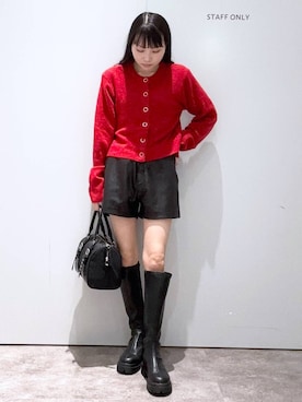 「JEANASIS（ジーナシス）のアイテム（ボストンバッグ）」を使った、みくさん（レディース・155cm）の秋コーディネート