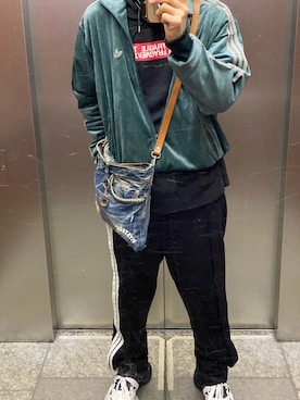 「Y-3（ワイスリー）のアイテム」を使った、朧さん（メンズ・172cm）の冬コーディネート