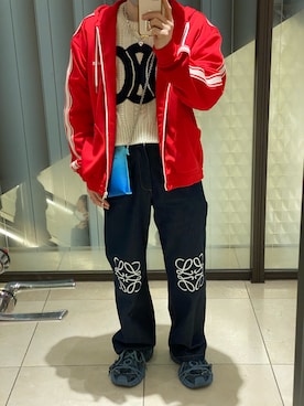 「LOEWE（ロエベ）のアイテム」を使った、朧さん（メンズ・172cm）の冬コーディネート