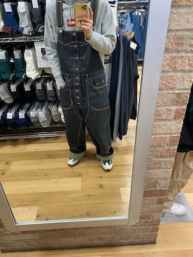 「アイテム（サロペット/オーバーオール）」を使った、朧さん（メンズ・172cm）の秋コーディネート