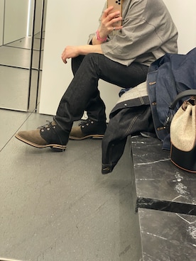 「WESCO（ウエスコ）のアイテム」を使った、朧さん（メンズ・172cm）の冬コーディネート