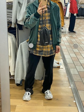 「Needles（ニードルス）のアイテム」を使った、朧さん（メンズ・172cm）の冬コーディネート