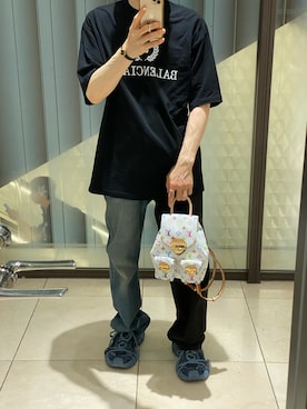 「アイテム（デジタル腕時計）」を使った、朧さん（メンズ・172cm）の夏コーディネート