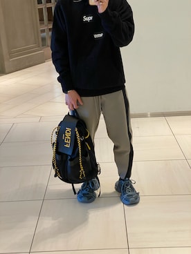 「FENDI（フェンディ）のアイテム」を使った、朧さん（メンズ・172cm）の冬コーディネート