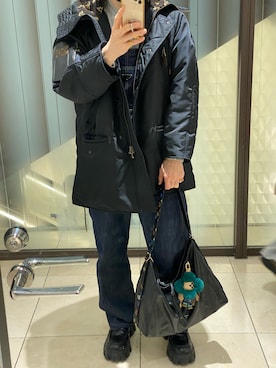 「PRADA（プラダ）のアイテム（帽子）」を使った、朧さん（メンズ・172cm）の冬コーディネート