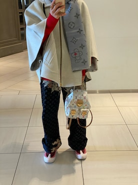 「NIKE（ナイキ）のアイテム（スニーカー、ピンク系）」を使った、朧さん（メンズ・172cm）の冬コーディネート