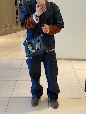 「アイテム（キャスケット）」を使った、朧さん（メンズ・172cm）の春コーディネート