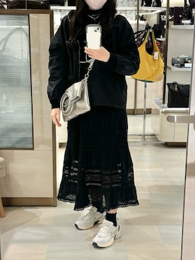 「NIKE（ナイキ）のアイテム（スニーカー、ホワイト系）」を使った、watergirlさん（レディース・158cm）の春コーディネート