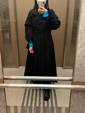 「HARE（ハレ）のアイテム（スカート、ブラック系）」を使った、watergirlさん（レディース・158cm）の秋コーディネート