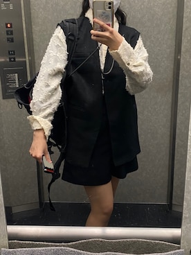「ZARA（ザラ）のアイテム（シャツ/ブラウス、ベージュ系）」を使った、watergirlさん（レディース・158cm）の秋コーディネート