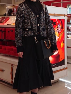 「ZARA（ザラ）のアイテム（ワンピース/ドレス、ブラック系）」を使った、watergirlさん（レディース・158cm）の秋コーディネート