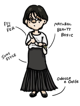 「FIL DE FER（フィルデフェール）のアイテム」を使った、akariさん（レディース・152cm）の秋コーディネート