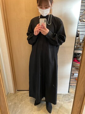 「OPAQUE.CLIP（オペークドットクリップ）のアイテム（ブーツ、ブラック系）」を使った、ねっちさん（レディース・151cm）の秋コーディネート